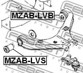 FEBEST MZABLVB Сайлентблок MZAB-LVB
