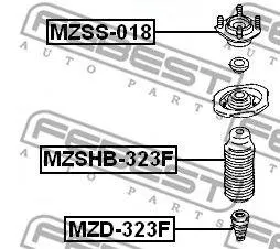 FEBEST MZD323F отбойник амортизатора переднего Mazda 323 BJ 98>
