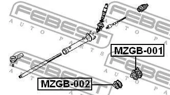 FEBEST MZGB002 Подвеска, рулевое управление