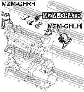 FEBEST MZMGHATR Подушка двигателя задняя at Mazda 3 Bl 2009-2013