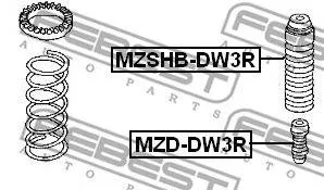 FEBEST MZSHBDW3R Пыльник заднего амортизатора Mazda Demio DW 98>
