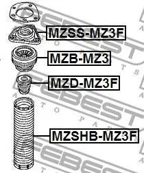 FEBEST MZSSMZ3F опора амортизатора переднего Ford Focus all 04>