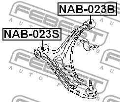 FEBEST NAB023B Сайлентблок рычага Nissan March -02 пер.задний