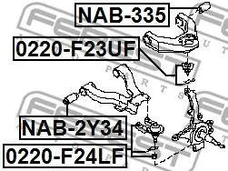 FEBEST NAB335 Сайленблок переднего рычага