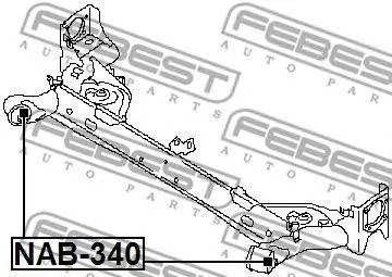 FEBEST NAB340 Сайлентблок задней балки Nissan Juke F15 10>