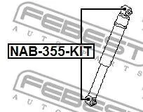FEBEST NAB355KIT Сайлентблок Nissan Pathfinder 95- амортизатора зад. (компл.)