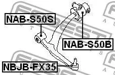 FEBEST NABS50B Сайлентблок NAB-S50B