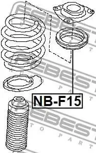 FEBEST NBF15 подшипник опоры амортизатора Nissan E30 Juke Note Qashqai +2 Sentra Tiida X-Trail 09>