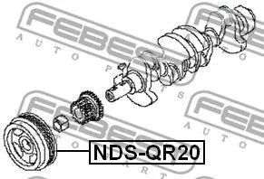 FEBEST NDSQR20 Шкив коленвала Nissan Murano Primera 98-05