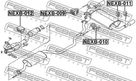 FEBEST NEXB012 Кронштейн крепления глушителя