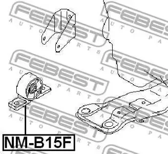 FEBEST NMB15F Подушка двигателя NM-B15F