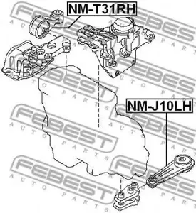 FEBEST NMT31RH Подушка двигателя пр. Nissan X-Trail 09-13