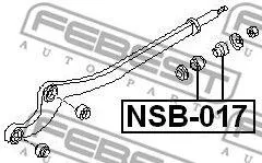 FEBEST NSB017 Втулка переднего рычага
