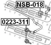 FEBEST NSB018 Втулка стабилизатора зад.