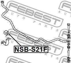 FEBEST NSBS21F Втулка стабилизатора переднего центральная Mazda E2000E2200 SDSR 87>