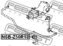FEBEST NSBZ50R18 Втулка стабилизатора заднего d18 Nissan Murano Z50 02-07
