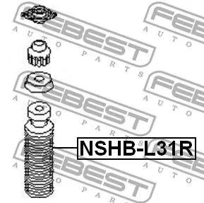 FEBEST NSHBL31R Пыльник заднего амортизатора