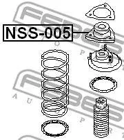 FEBEST NSS005 Опора заднего амортизатора ( Nissan Sunny B15 Almera N16 2000-2005)