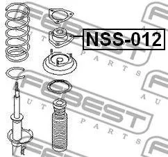 FEBEST NSS012 Опора амортизатора Nissan X-Trail 00-06 задн. лев,прав. .