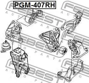 FEBEST PGM407RH Подушка двигателя Citroen С5 Peugeot 407 верхняя