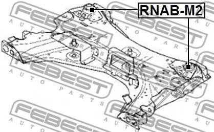 FEBEST RNABM2 Сайлентблок подрамника задний Renault Megane II 02-08