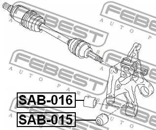 FEBEST SAB016 Сайлентблок рычага зад.подв. Subaru Forester Impreza Legacy
