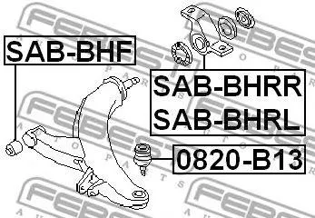 FEBEST SABBHRR Сайлентблок пер. рычага зад. п. Subaru Legacy B12 99-03