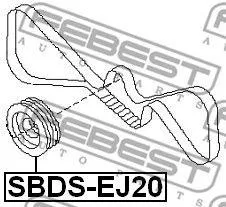 FEBEST SBDSEJ20 Шкив коленвала  Subaru Forester Impreza 1.52.0 02->