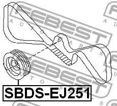 FEBEST SBDSEJ251 Шкив коленвала  Subaru Legasy 97-14 Forester 96-12 Impreza 92-14