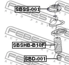FEBEST SBSHBB10F Пыльник амортизатора Subaru Forester Impreza Legacy пер.