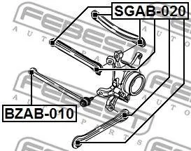 FEBEST SGAB020 Сайлентблок заднего рычага SsangYong Kyron 05-12
