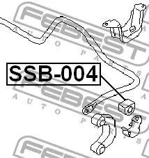 FEBEST SSB004 Втулка заднего стабилизатора d12