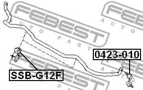 FEBEST SSBG12F Втулка стабилизатора переднего Subaru Impreza Legacy 03>