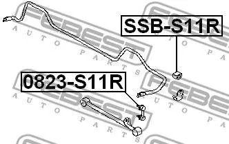 FEBEST SSBS11R Втулка заднего стабилизатора