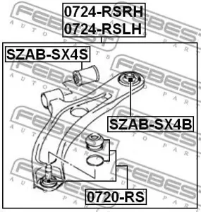 FEBEST SZABSX4S САЙЛЕНБЛОК ПЕРЕДНИЙ ПЕРЕДНЕГО РЫЧАГА ( Suzuki SX4 RW415RW416RW419RW420 2006-)