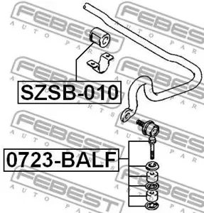 FEBEST SZSB010 Втулка стабилизатора Suzuki SWIFT 93-03 24мм пер.