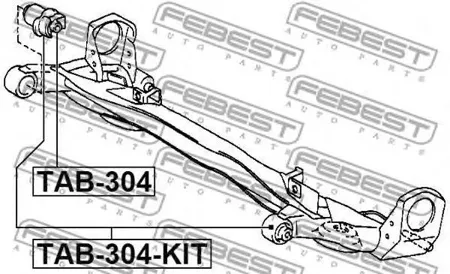 FEBEST TAB304KIT Сайлентблок задней балки комплект