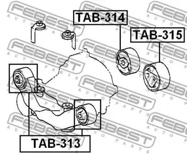 FEBEST TAB314 Опора дифференциала