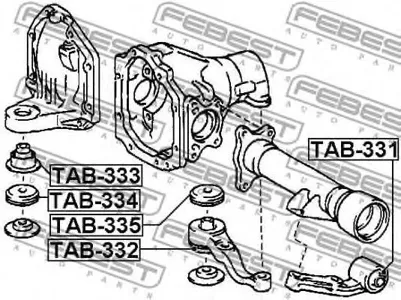 FEBEST TAB332 Сайлентблок опоры дифференциала
