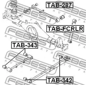 FEBEST TAB343 сайленблок заднего продольного рычага