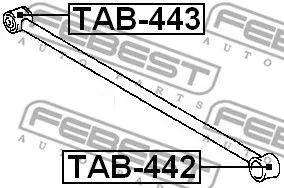 FEBEST TAB443 Сайлентблок задней продольной тяги