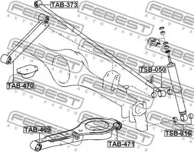 FEBEST TAB470 Сайлентблок заднего рычага