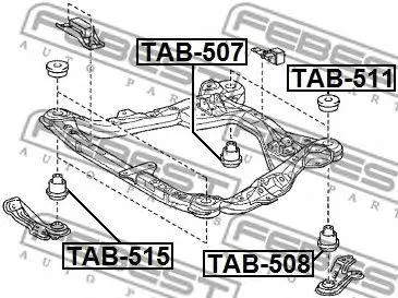 FEBEST TAB515 Сайлентблок подрамника