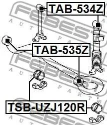 FEBEST TAB535Z Сайлентблок стабилизатора заднего Lexus GX 460 URJ150 09>