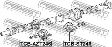 FEBEST TCBAZT246 Подшипник подвесной карданного вала