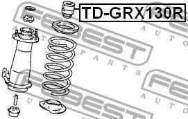 FEBEST TDGRX130R Отбойник заднего амортизатора