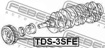 FEBEST TDS3SFE Шкив коленвала Toyota Carina 92-97