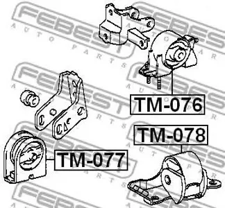 FEBEST TM077 подушка ДВС передняя Toyota RAV4 3SFE 94