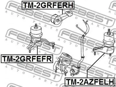 FEBEST TM2GRFERH Подушка двигателя правая Toyota Camry 06-11, Lexus RX270350450H 08-11
