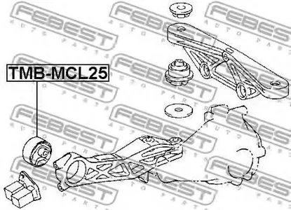 FEBEST TMBMCL25 Сайлентблок опоры дифференциала Toyota Alphard Sienna 03>